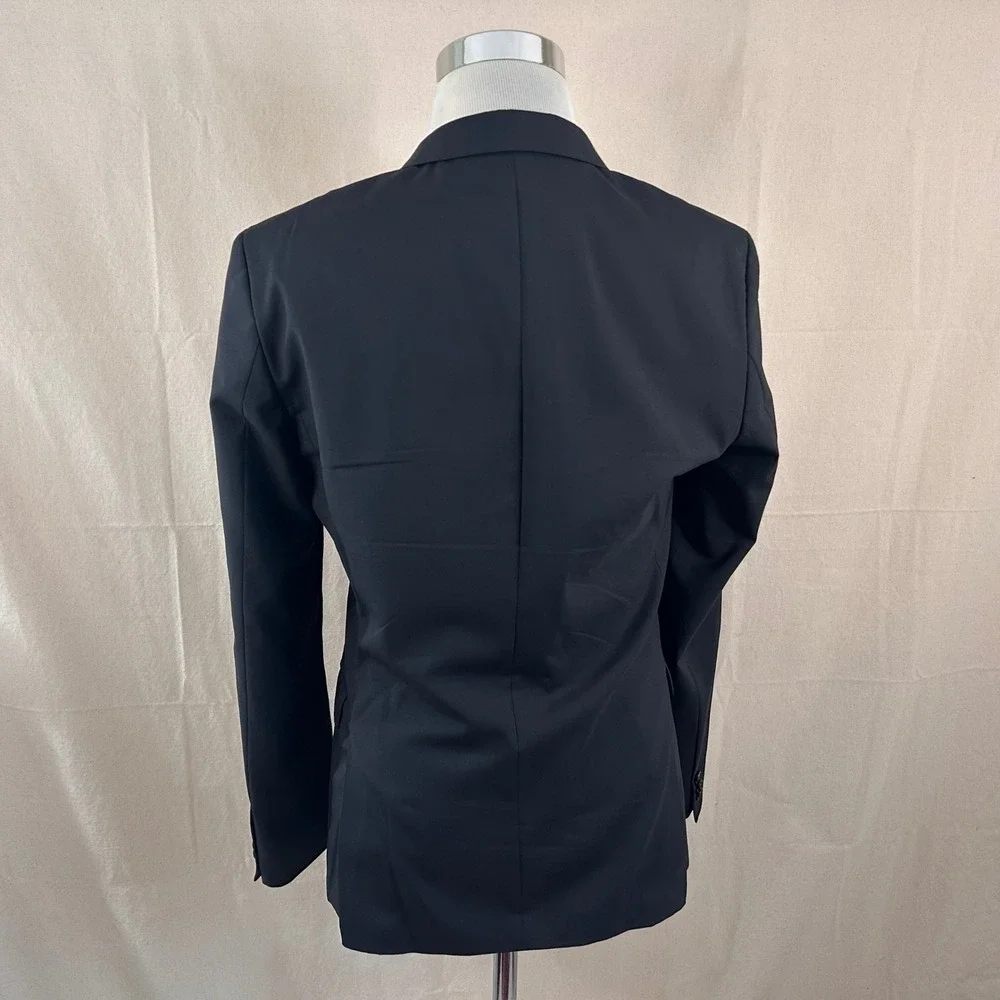 Hugo Boss 38R Arti Heilon Sport Coat Wool Blend Black Two Button Double Vented